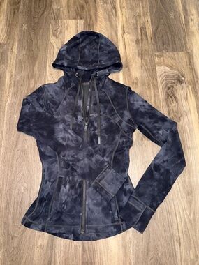 Lululemon Define Jacket Navy Tie-Dye Full-Zip Hooded.